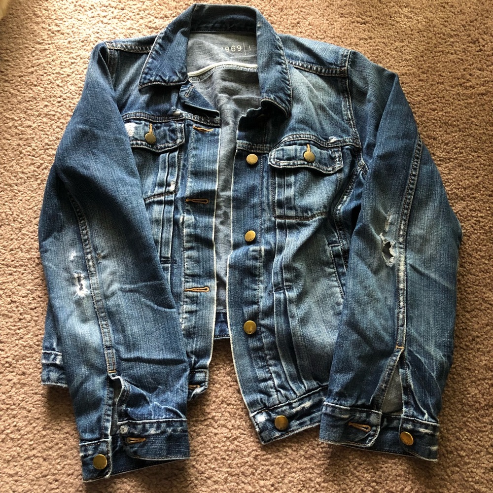 Distressed Gap denim jacket